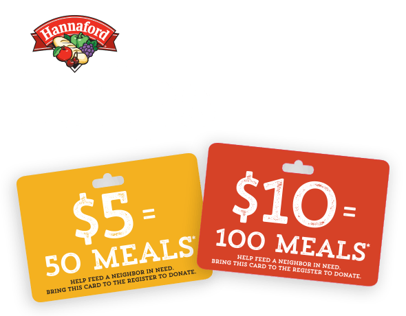 Hannaford Helps Fight Hunger Donation Cards!
